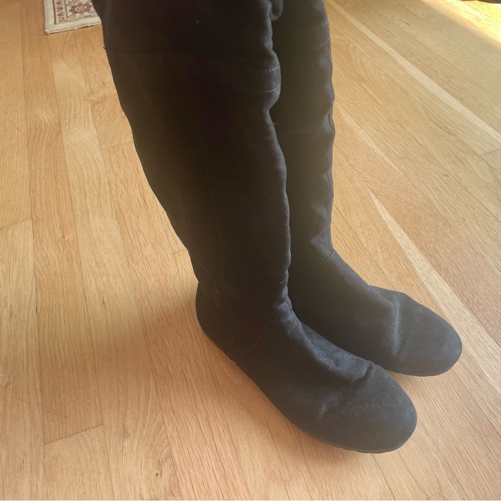 Women's Black Knee-High Boots Womens Size 8M with Zipper - Picture 6 of 6